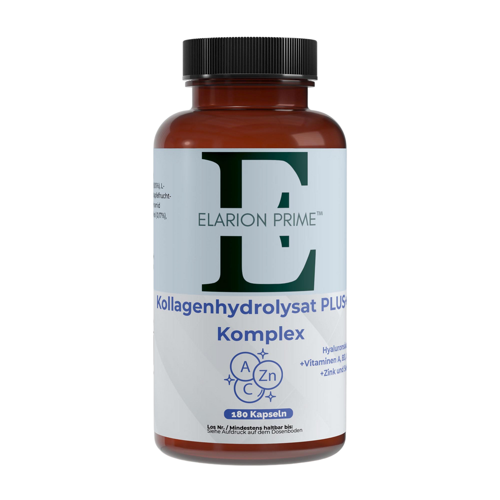 Kollagen PLUS+ Komplex – Hyaluronsäure, Vitamin C & Zink | 180 Kapseln