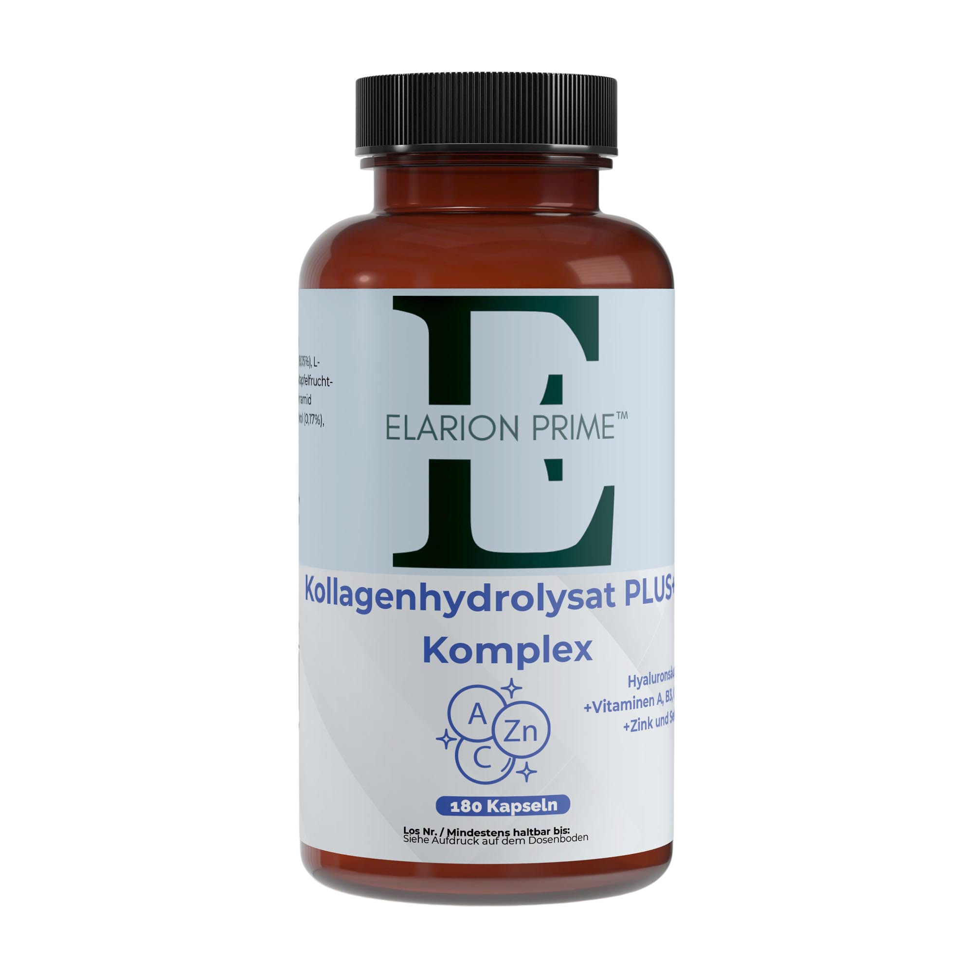 Kollagen PLUS+ Komplex – Hyaluronsäure, Vitamin C & Zink | 180 Kapseln