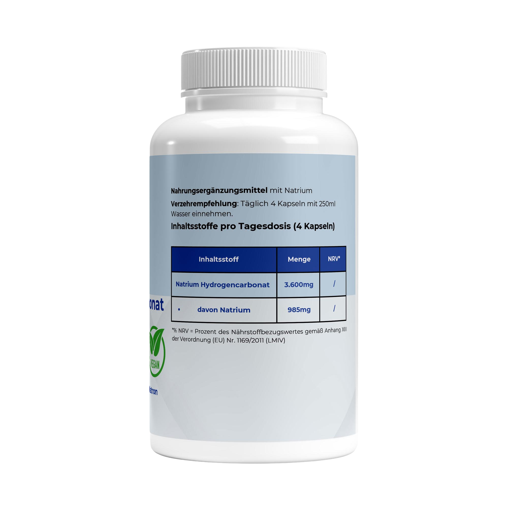 Natron Magensaftresistent – Natriumhydrogencarbonat | 120 Kapseln