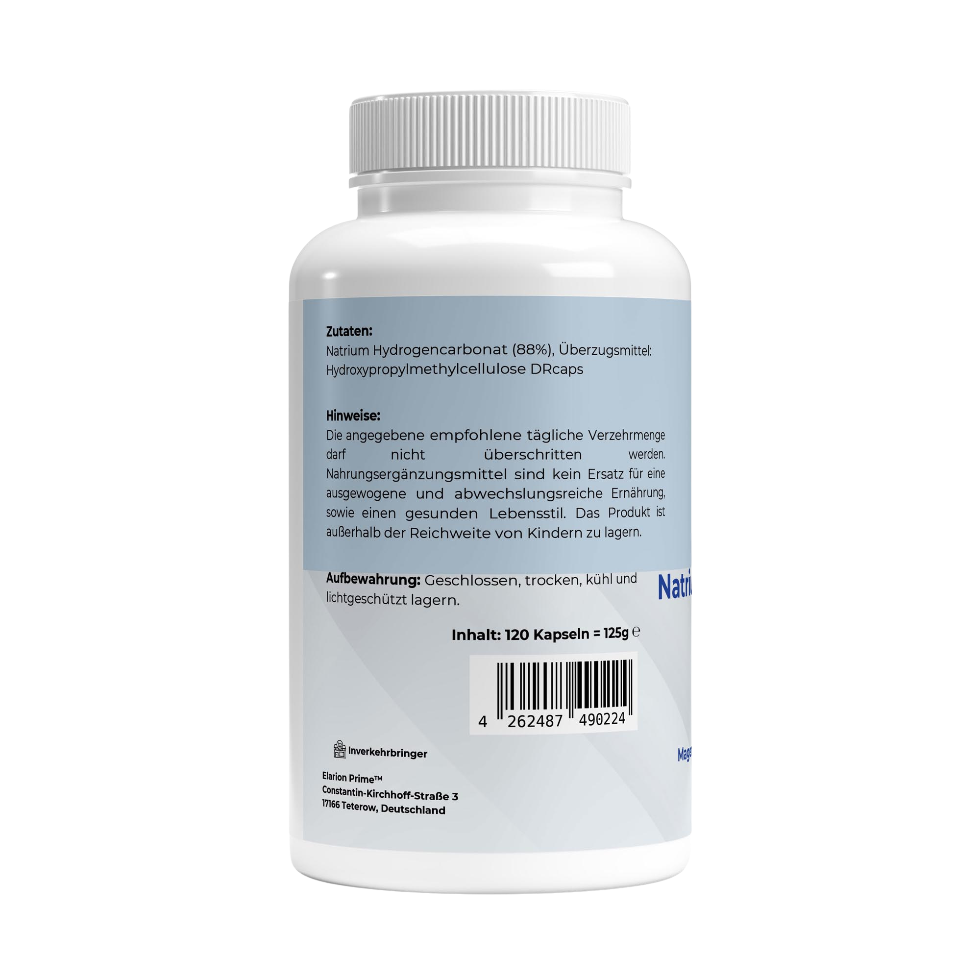 Natron Magensaftresistent – Natriumhydrogencarbonat | 120 Kapseln
